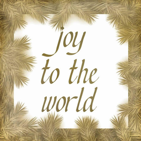 Joy to the World Black Modern Wood Framed Art Print with Double Matting by Allen, Kimberly