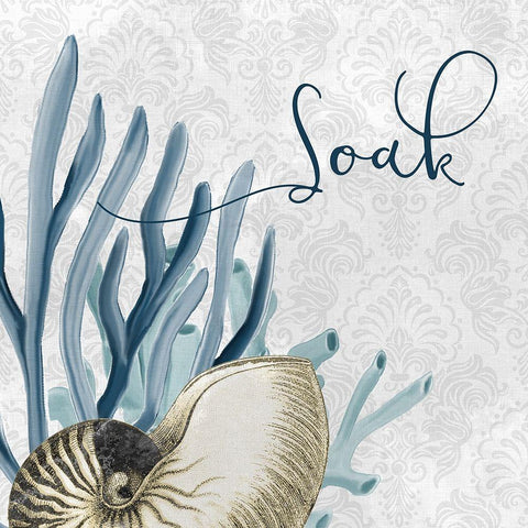 Soak 1 Gold Ornate Wood Framed Art Print with Double Matting by Kimberly, Allen