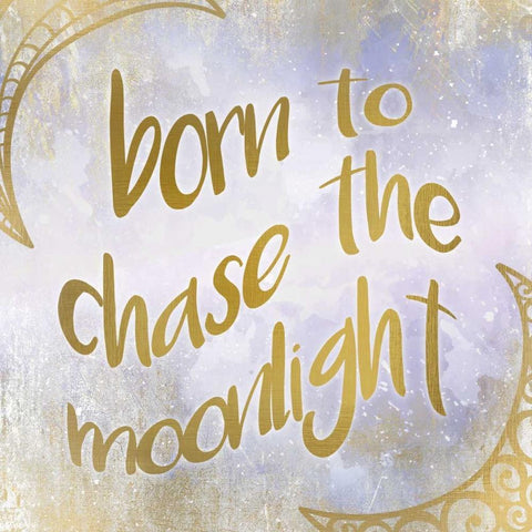 Born to Chase White Modern Wood Framed Art Print with Double Matting by Allen, Kimberly