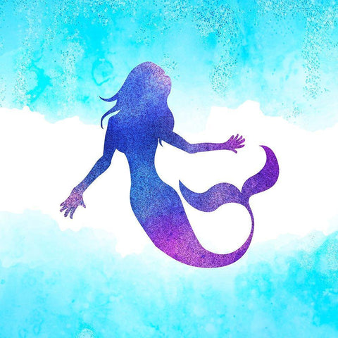 Always Be a Mermaid 3 White Modern Wood Framed Art Print with Double Matting by Kimberly, Allen