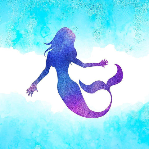 Always Be a Mermaid 3 White Modern Wood Framed Art Print by Kimberly, Allen