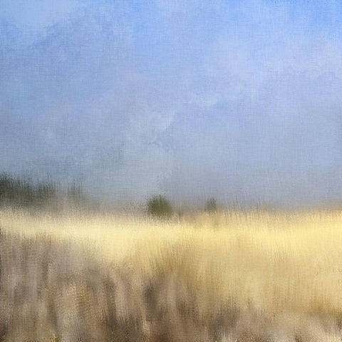 Countryside 1 White Modern Wood Framed Art Print by Kimberly, Allen