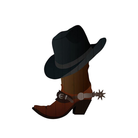 Western Star 3 Black Modern Wood Framed Art Print with Double Matting by Kimberly, Allen