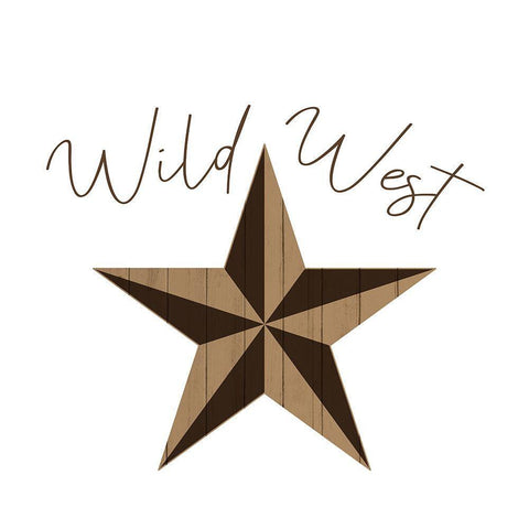 Western Star 4 White Modern Wood Framed Art Print with Double Matting by Kimberly, Allen