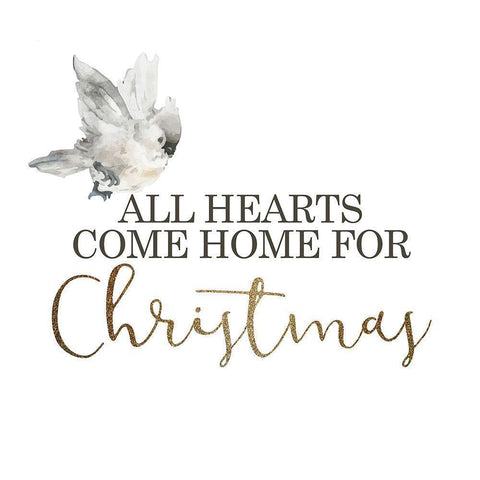 All Hearts White Modern Wood Framed Art Print by Kimberly, Allen