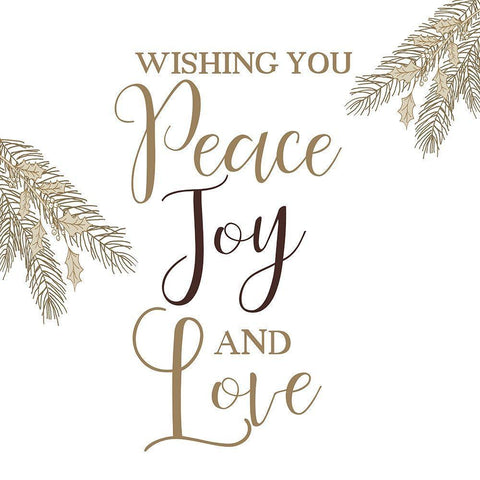 Wishing You Peace White Modern Wood Framed Art Print by Kimberly, Allen