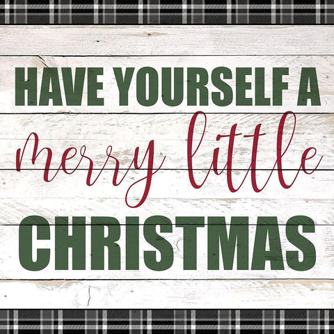 Merry Little Black Modern Wood Framed Art Print by Kimberly, Allen