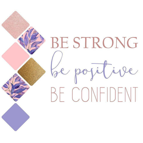 Be Strong 1 Black Modern Wood Framed Art Print by Kimberly, Allen
