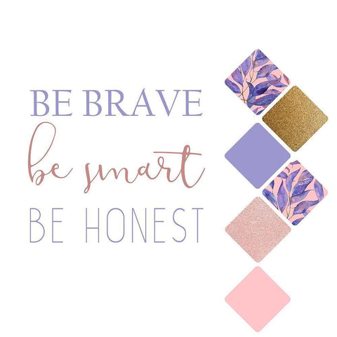 Be Strong 2 White Modern Wood Framed Art Print with Double Matting by Kimberly, Allen