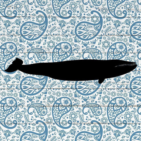 Whale Tail 3 White Modern Wood Framed Art Print by Kimberly, Allen