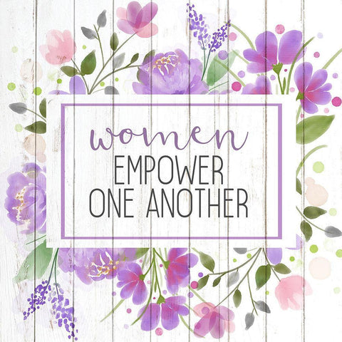 Women Empower Black Modern Wood Framed Art Print with Double Matting by Kimberly, Allen