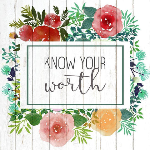 Know Your Worth 2 White Modern Wood Framed Art Print by Allen, Kimberly