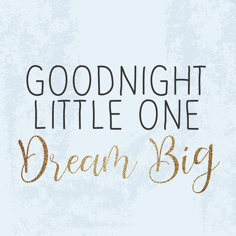 Good Night 2 Black Modern Wood Framed Art Print with Double Matting by Kimberly, Allen