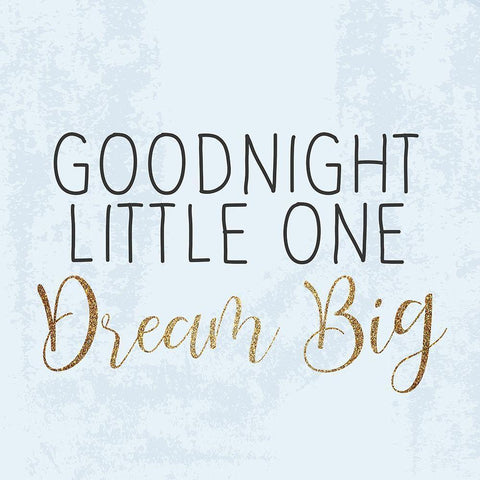 Good Night 2 White Modern Wood Framed Art Print with Double Matting by Kimberly, Allen