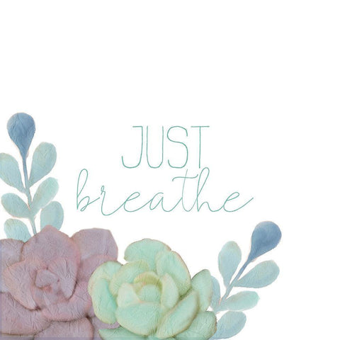 Just Breathe 1 White Modern Wood Framed Art Print by Kimberly, Allen