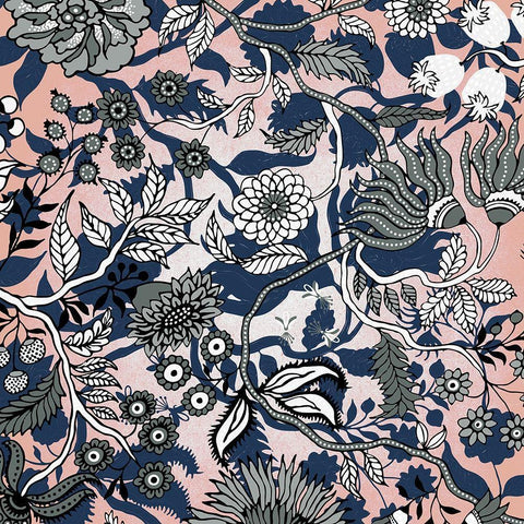 Tropic Flower 1 Black Ornate Wood Framed Art Print with Double Matting by Kimberly, Allen