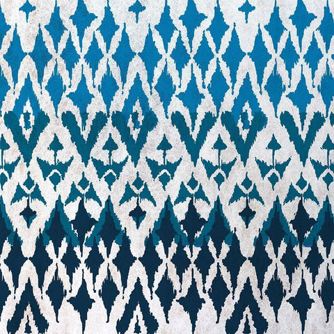 Ikat 2 Black Modern Wood Framed Art Print with Double Matting by Kimberly, Allen