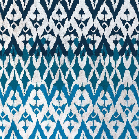 Ikat 1 Black Ornate Wood Framed Art Print with Double Matting by Kimberly, Allen