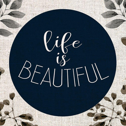 Life Is Gold Ornate Wood Framed Art Print with Double Matting by Kimberly, Allen