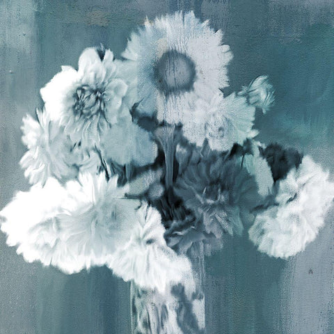 Floral Vase Black Modern Wood Framed Art Print by Kimberly, Allen