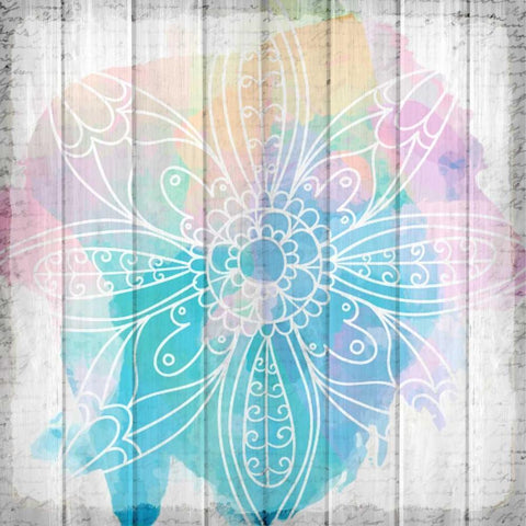 Watercolor Mandala 2 White Modern Wood Framed Art Print by Allen, Kimberly