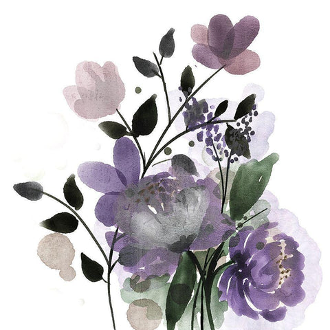 Wildflowers 2 White Modern Wood Framed Art Print by Kimberly, Allen