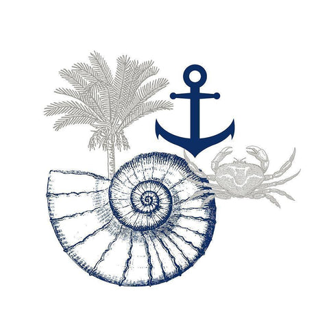 Adventures at Sea 5 White Modern Wood Framed Art Print by Kimberly, Allen