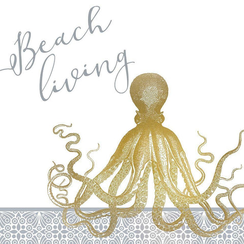 Azure Coastal 1 Black Ornate Wood Framed Art Print with Double Matting by Kimberly, Allen