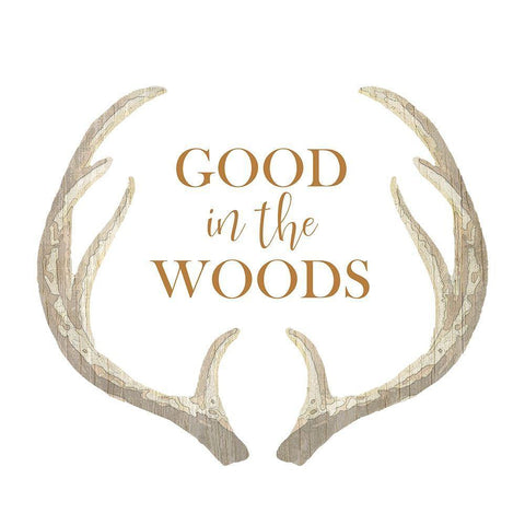 Good in the Woods White Modern Wood Framed Art Print with Double Matting by Kimberly, Allen