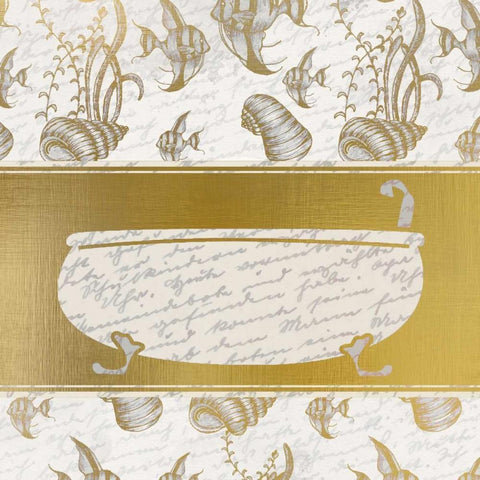 Under the Sea 3 Gold Ornate Wood Framed Art Print with Double Matting by Allen, Kimberly