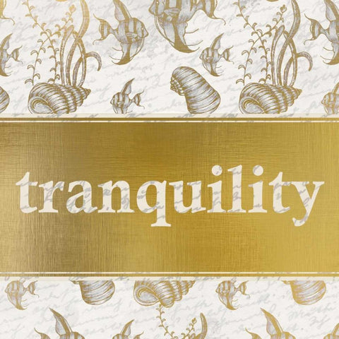 Tranquility White Modern Wood Framed Art Print with Double Matting by Allen, Kimberly