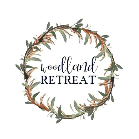 In the Woods 2 White Modern Wood Framed Art Print with Double Matting by Kimberly, Allen