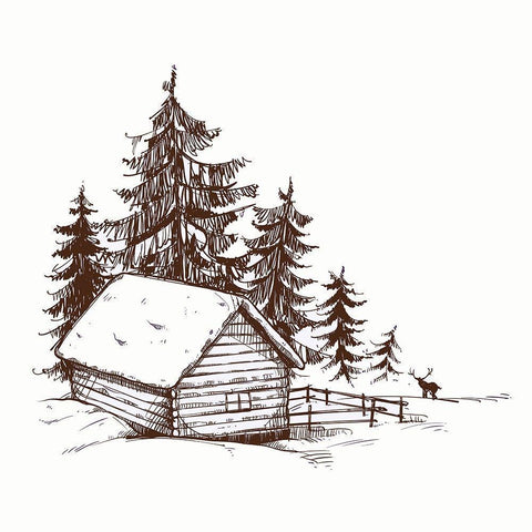 In the Woods 4 Black Modern Wood Framed Art Print with Double Matting by Kimberly, Allen