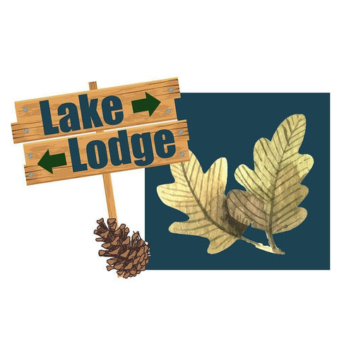 To the Lake 3 Black Modern Wood Framed Art Print with Double Matting by Kimberly, Allen