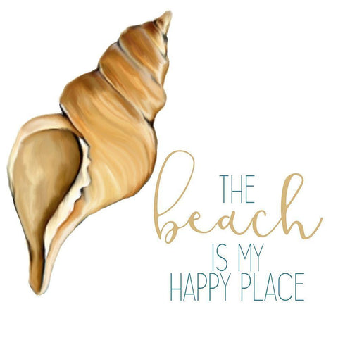 Seashore Shells 1 White Modern Wood Framed Art Print with Double Matting by Kimberly, Allen