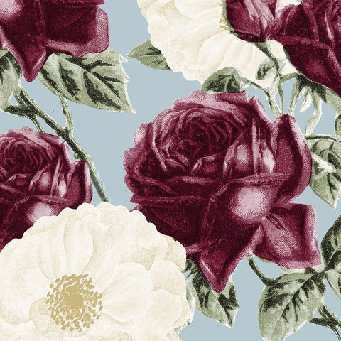 Plum Floral White Modern Wood Framed Art Print with Double Matting by Kimberly, Allen