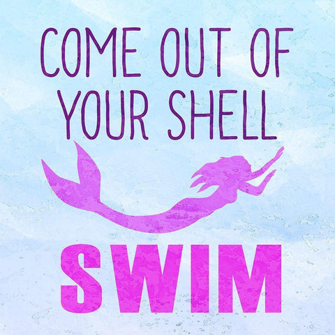 Mermaid Rules 2 White Modern Wood Framed Art Print by Kimberly, Allen