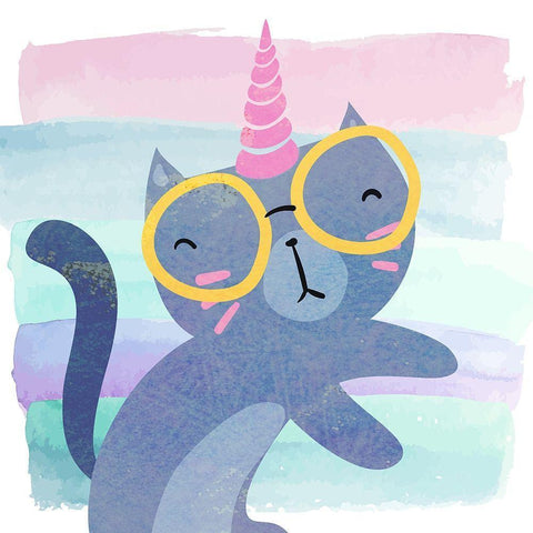 Kittyhorn Ombre 1 Black Ornate Wood Framed Art Print with Double Matting by Kimberly, Allen