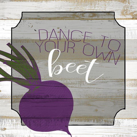 Dance to your own Beet Black Modern Wood Framed Art Print by Kimberly, Allen