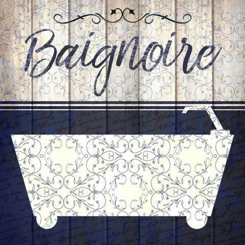 Vintage Tub 2 Black Modern Wood Framed Art Print by Allen, Kimberly