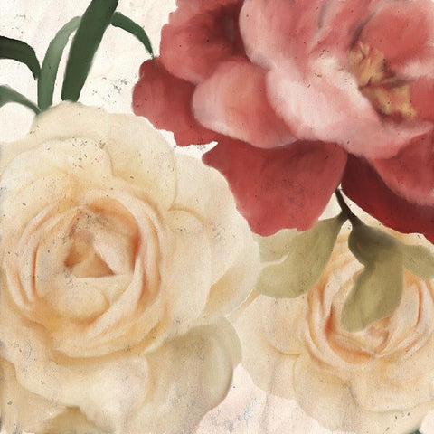 Fall Blooms 1a White Modern Wood Framed Art Print with Double Matting by Kimberly, Allen