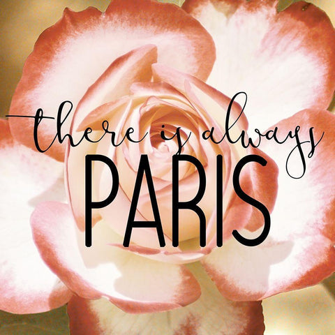 There is always Paris 2 White Modern Wood Framed Art Print with Double Matting by Kimberly, Allen