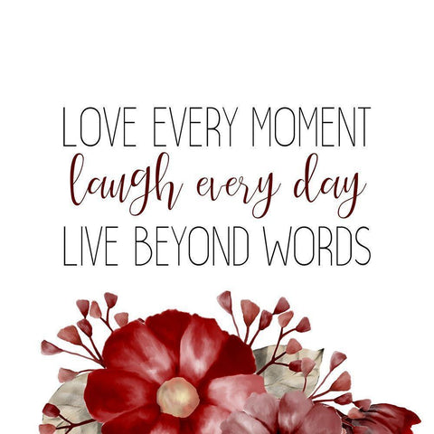 Love Every Moment Black Modern Wood Framed Art Print with Double Matting by Kimberly, Allen