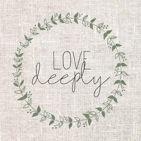 Love Deeply Gold Ornate Wood Framed Art Print with Double Matting by Kimberly, Allen