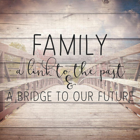Family Bridge White Modern Wood Framed Art Print by Kimberly, Allen