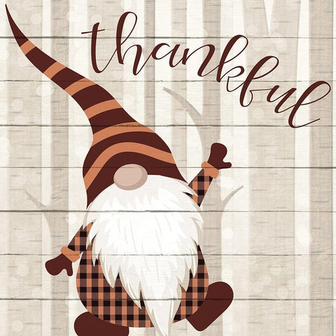 Autumn Gnomes 1 White Modern Wood Framed Art Print by Kimberly, Allen