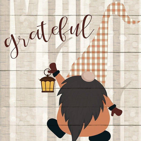 Autumn Gnomes 2 Black Modern Wood Framed Art Print by Kimberly, Allen