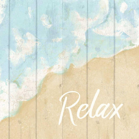 Seaside Relax Black Modern Wood Framed Art Print by Allen, Kimberly