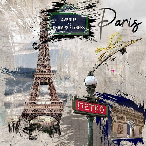 Paris Paris White Modern Wood Framed Art Print by Allen, Kimberly