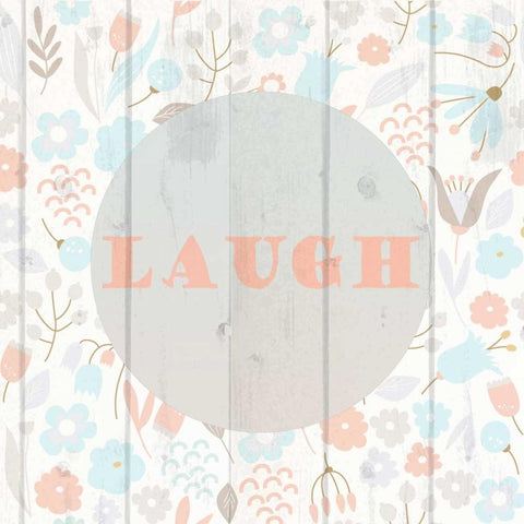 Spring Laugh White Modern Wood Framed Art Print with Double Matting by Allen, Kimberly